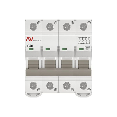 AV-6 DC 4P 40A (C) 6kA EKF AVERES выключатель автоматический, арт. mcb6-DC-4-40C-av - фото16