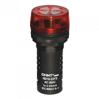 Сигнализатор звуковой ND16-22F Φ22 мм красный AC/DC24В (R)