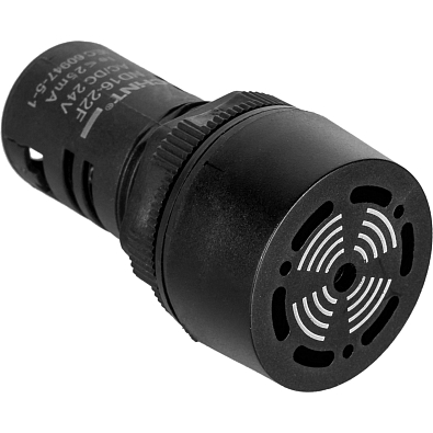 Сигнализатор звуковой ND16-22F Φ22 мм черный АС380В (R) - фото1