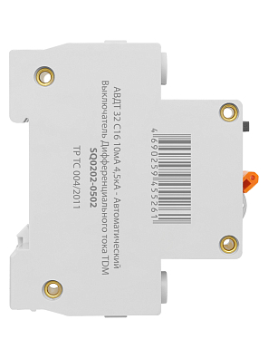 АВДТ 32 2P(1P+N) C16А 10мА 4,5кА TDM ELECTRIC дифференциальный автоматический выключатель - фото6