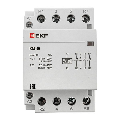 Контактор модульный КМ 40А 2NО+2NC (3 мод.) EKF PROxima - фото19