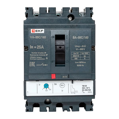 Выключатель автоматический ВА-99C (Compact NS) 160/25А 3P 36кА EKF PROxima - фото21