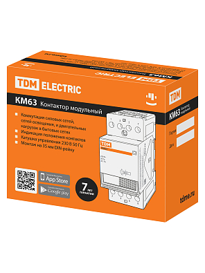 КМ63/4-20 4НО TDM ELECTRIC модульный контактор - фото3