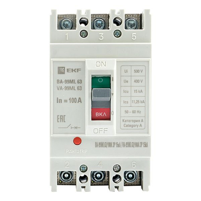 Автоматический выключатель ВА-99МL 63/100А 3P 15кА EKF Basic - фото8