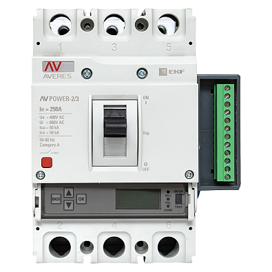 Автоматический выключатель AV POWER-2/3 250А 50kA ETU6.2 - фото4
