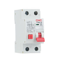 YCB9L-40 1P+N 20А В тип AC 30мА 6кА (электромеханич.) дифференциальный автоматический выключатель