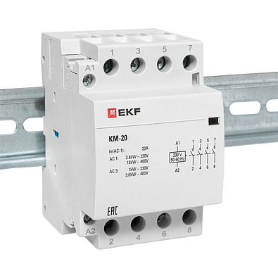 Контактор модульный КМ 20А 4NО (3 мод.) EKF PROxima - фото8