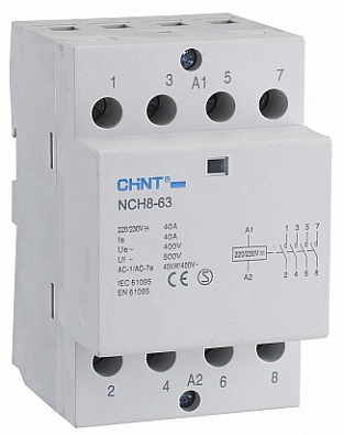 Контактор модульный NCH8-40/40 40A 4НО AC220/230В, 50Гц (R) - фото1