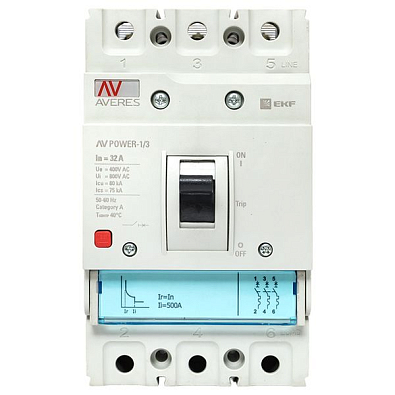 Автоматический выключатель AV POWER-1/3 32А 80kA TR EKF AVERES - фото15
