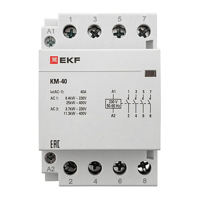 Контактор модульный КМ 40А 4NО (3 мод.) EKF PROxima - фото9