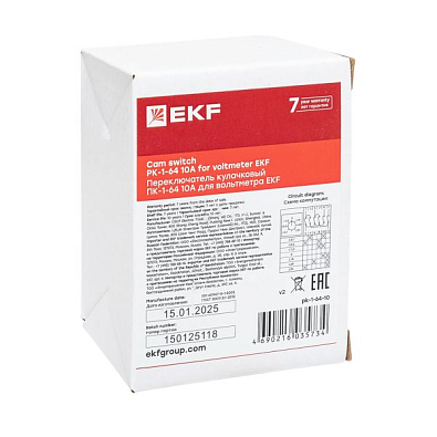 Переключатель кулачковый ПК-1-64 10А для вольтметра EKF PROxima - фото39