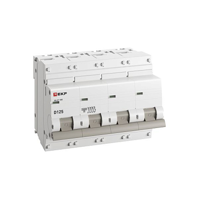ВА 47-100 3P 125А (D) 10kA EKF PROxima автоматический выключатель, арт. mcb47100-3-125D-pro - фото9