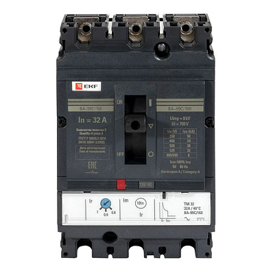 Выключатель автоматический ВА-99C (Compact NS) 160/ 32А 3P 36кА EKF PROxima - фото15