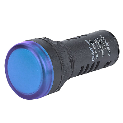 Индикатор ND16-22D/4C синий, встр. конденсатор, IP65 АС230В (R) - фото1