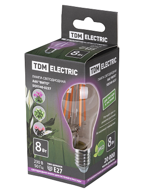 Лампа светодиодная A60-8 Вт-230 В-E27-CL "ФИТО" 60*108 мм TDM ELECTRIC - фото3