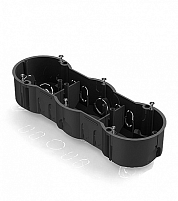 Коробка установочная 3-местная,212х70х45мм для скрытого монтажа в кирпичных стенах (с саморезами)