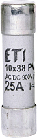 Предохранитель CH 10x38 gR-PV 25A 900V (30kA) цилиндрический