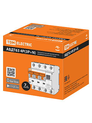 АВДТ 63 4P(3Р+N) C25 300мА 6кА TDM ELECTRIC дифференциальный автоматический выключатель - фото4