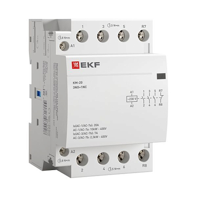 Контактор модульный КМ 20А 3NО+NC (3 мод.) EKF PROxima - фото36