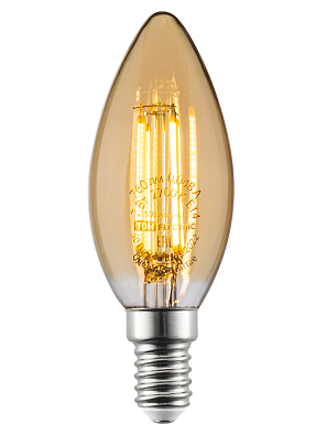 Лампа светодиодная «Винтаж» золотистая FС37, 7 Вт, 230 В, 2700 К, E14 (свеча) TDM ELECTRIC - фото2