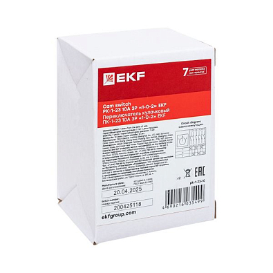 Переключатель кулачковый ПК-1-23 10А 3P "1-0-2" EKF PROxima - фото28