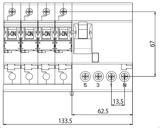 Дифференциальный автоматический выключатель со встроенной защитой от перенапряжения LIMAT4-DN B25/01-A - фото2