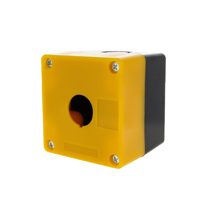 Корпус КП101 пластиковый 1 кнопка желтый EKF PROxima - фото3