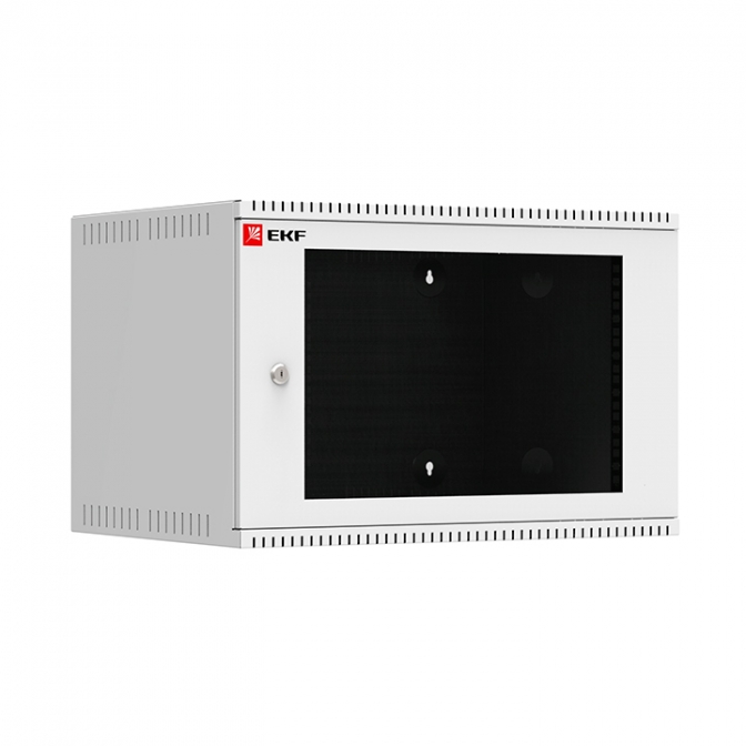 Шкаф телекоммуникационный настенный 6U (600х450) дверь стекло, Astra серия EKF PROxima - фото1