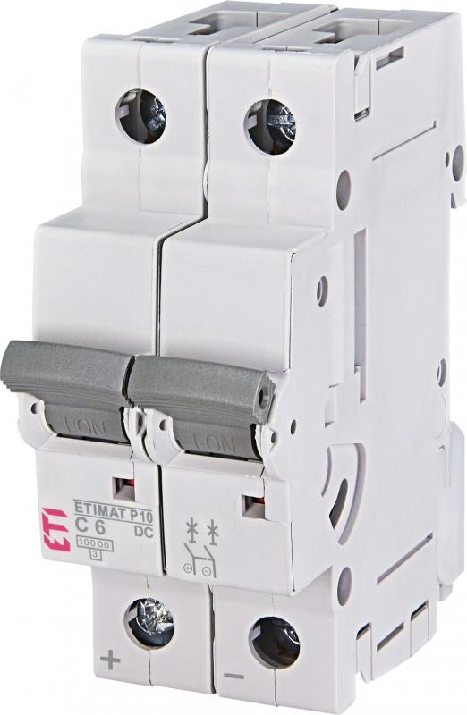 Модульный автоматический выключатель постоянного тока ETIMAT P10 DC 2p C 6A - фото1