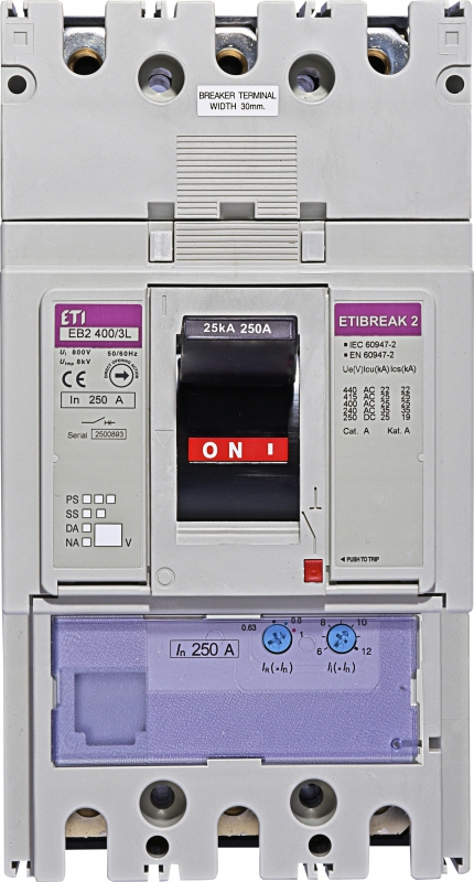 Автоматический выключатель EB2 400/3L 250А 3р (25кА) - фото1