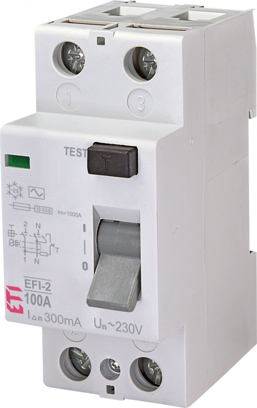 Устройство защитного отключения (УЗО) EFI-2 100/0,3 AC (10kA) - фото1