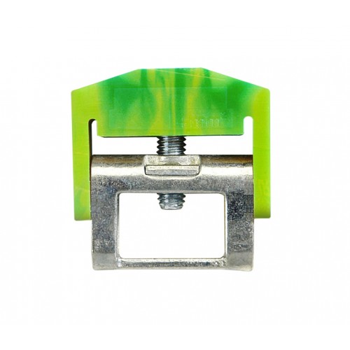 Шинный зажим для шин 10х3мм, 0,5-4 мм.кв., (желт.-зеленый); IBK4 - фото1