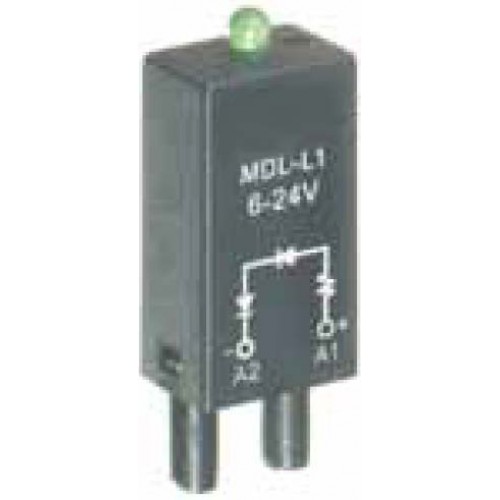 MDL-A/LDD 6-24VDC; Модуль защиты и индикации реле (LED+DIODE, 6-24VDC; A1- A2+) - фото1