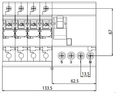 Дифференциальный автоматический выключатель со встроенной защитой от перенапряжения LIMAT4-DN B25/01-A - фото2