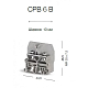 Болтовой Клеммник под вилочный наконечник на DIN-рейку 6 мм.кв. (белый); CPB 6B - фото2