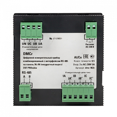 Цифровой измерительный прибор комбинированный DMC-r с интерфейсом RS-485 на панель 96x96 (квадратный вырез) EKF PROxima - фото4