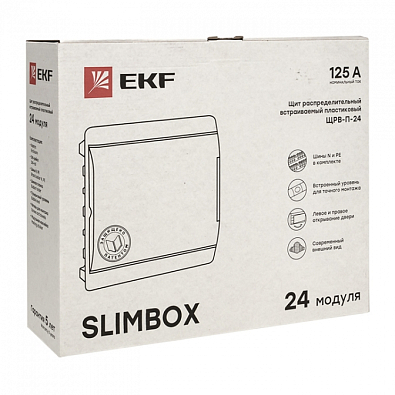 Щит распределительный ЩРВ-П-24 "SlimBox" белая дверца IP41 EKF PROxima - фото2