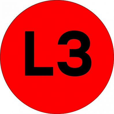 Наклейка "L3" d=20мм EKF PROxima - фото1