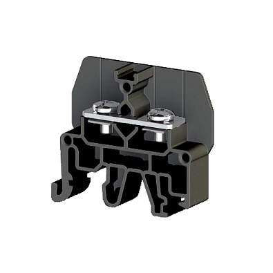 Болтовой Клеммник под вилочный наконечник на DIN-рейку 6 мм.кв. (черный); CPB 6 - фото1