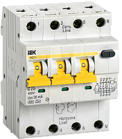 Автоматический выключатель дифференциального тока АВДТ 34 C25 30мА IEK Автоматический выключатель дифференциального тока АВДТ 34 C25 30мА IEK