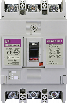 Автоматический выключатель EB2S 250/3LF 250А 3P (16kA фикс.настр.) - фото1
