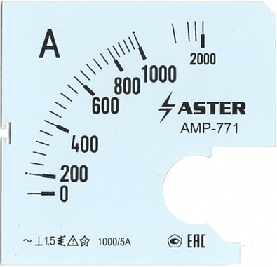 Шкала к амперметру AMP-771 1000/5 А - фото1